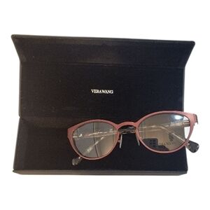 Vera Wang Cat Eye Glasses Frames Brown Burgundy Women’s Designer Eyewear NWOB